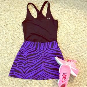 Purple and black zebra stripe athletic squirt!